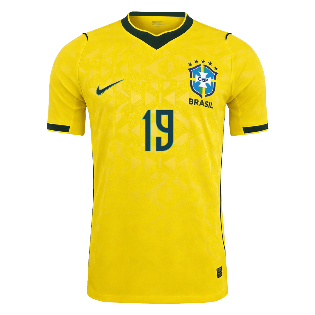 ENDRICK #19 Men's Brazil World Cup 2026 Player Version Home Soccer Jersey - Slim Fit
