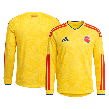Maillot de football domicile à manches longues Colombie Coupe du Monde 2026 pour homme