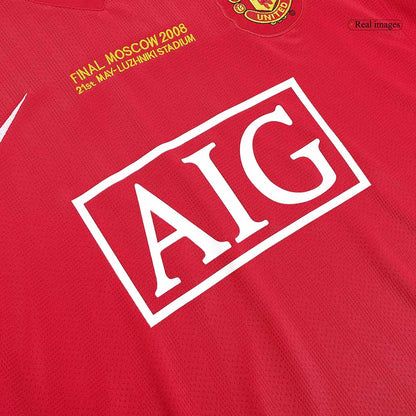 Maillot de foot rétro RONALDO #7 Manchester United Finale UCL 2007/08 domicile manches longues homme