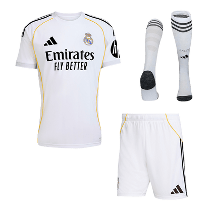 Maillot de football domicile Real Madrid 2025/26 pour homme - Kit complet [PREMIUM]