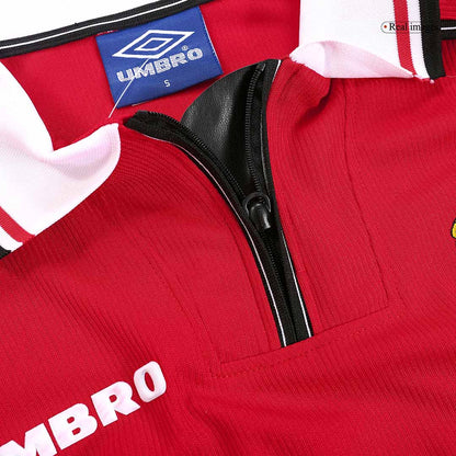 Maillot de Foot Rétro Homme Manchester United Domicile 1998/99 Manches Longues