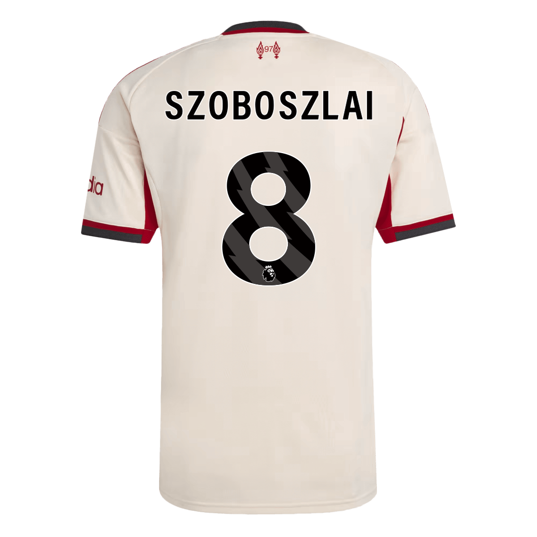 Maillot de foot extérieur SZOBOSZLAI #8 Homme Liverpool 2025/26