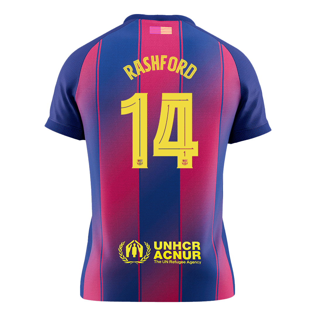 Maillot de Foot Domicile RASHFORD #14 Homme Barcelone UCL 2025/26 [PREMIUM]
