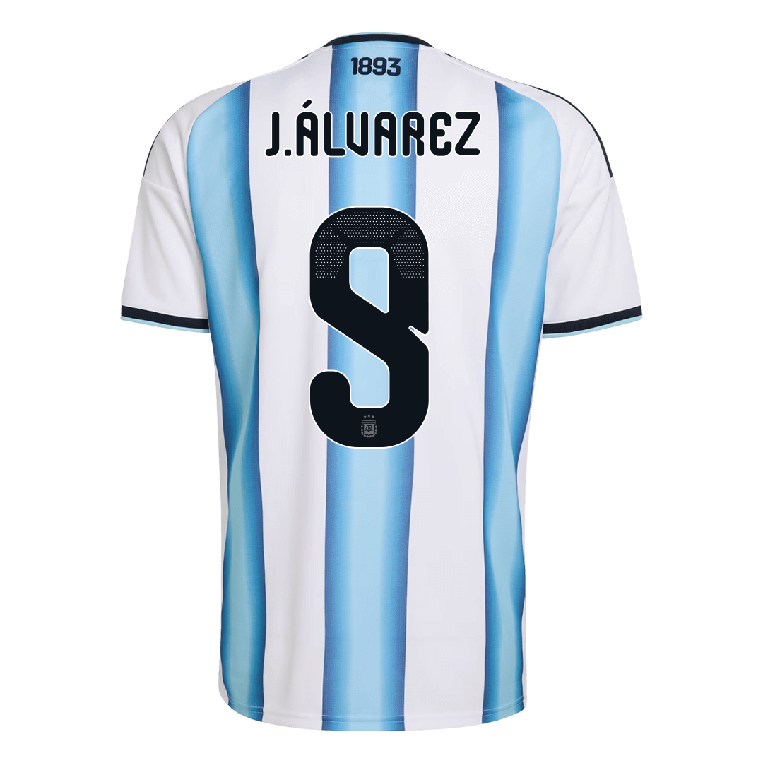 Maillot de football domicile Argentine Coupe du Monde 2026 J.ÁLVAREZ #9 homme [PREMIUM]