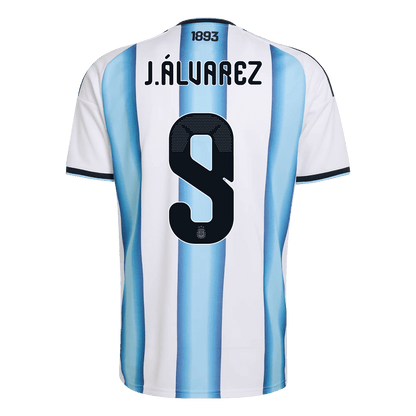 Maillot de football domicile Argentine Coupe du Monde 2026 J.ÁLVAREZ #9 homme [PREMIUM]