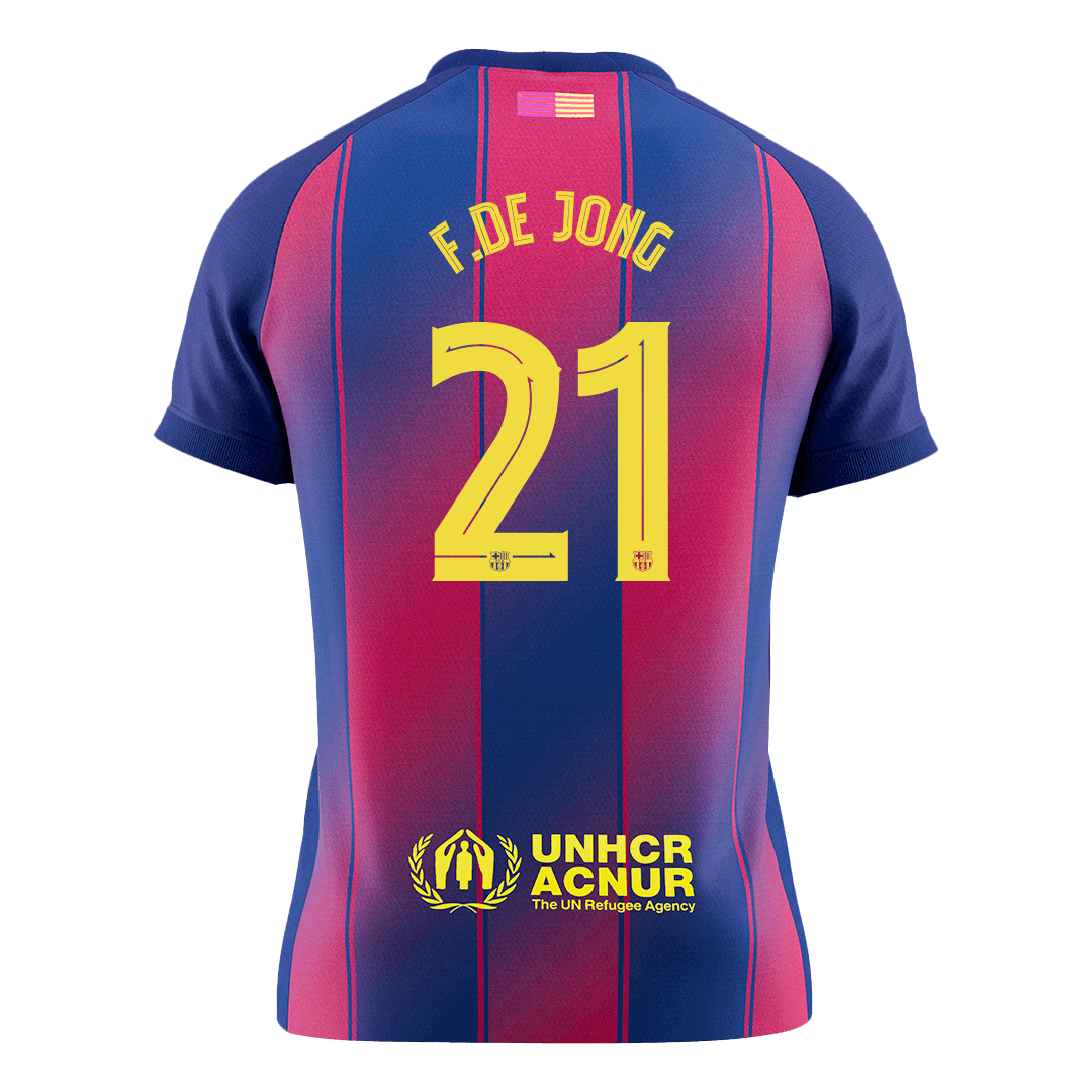 F.DE JONG #21 Maillot de Foot Domicile Homme Barcelone LDC 2025/26 [PREMIUM]