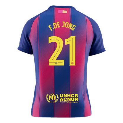 F.DE JONG #21 Maillot de Foot Domicile Homme Barcelone LDC 2025/26 [PREMIUM]