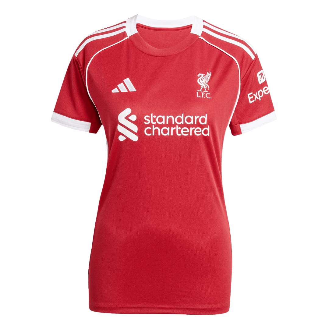 Maillot de football domicile Liverpool 2025/26 pour femme