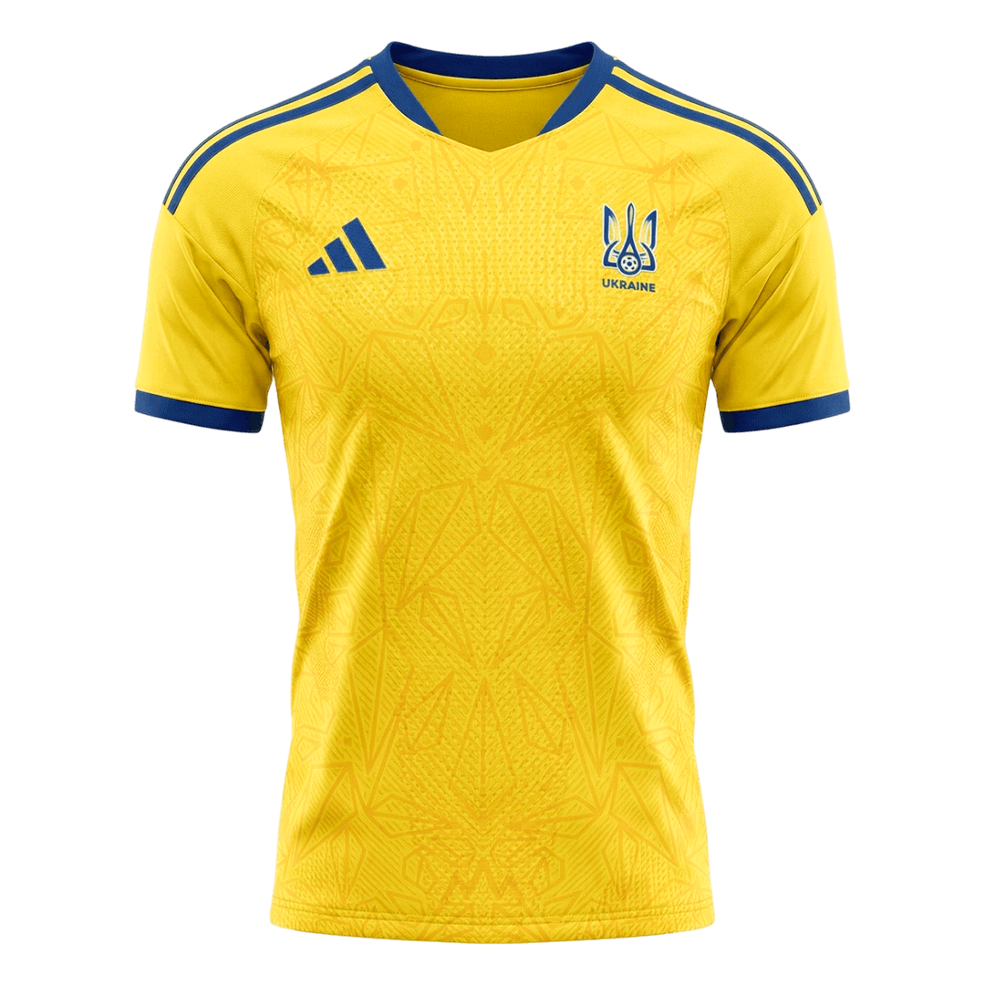 Maillot de football domicile version joueur Ukraine Coupe du Monde 2026 pour homme - Coupe ajustée