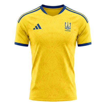 Maillot de football domicile version joueur Ukraine Coupe du Monde 2026 pour homme - Coupe ajustée