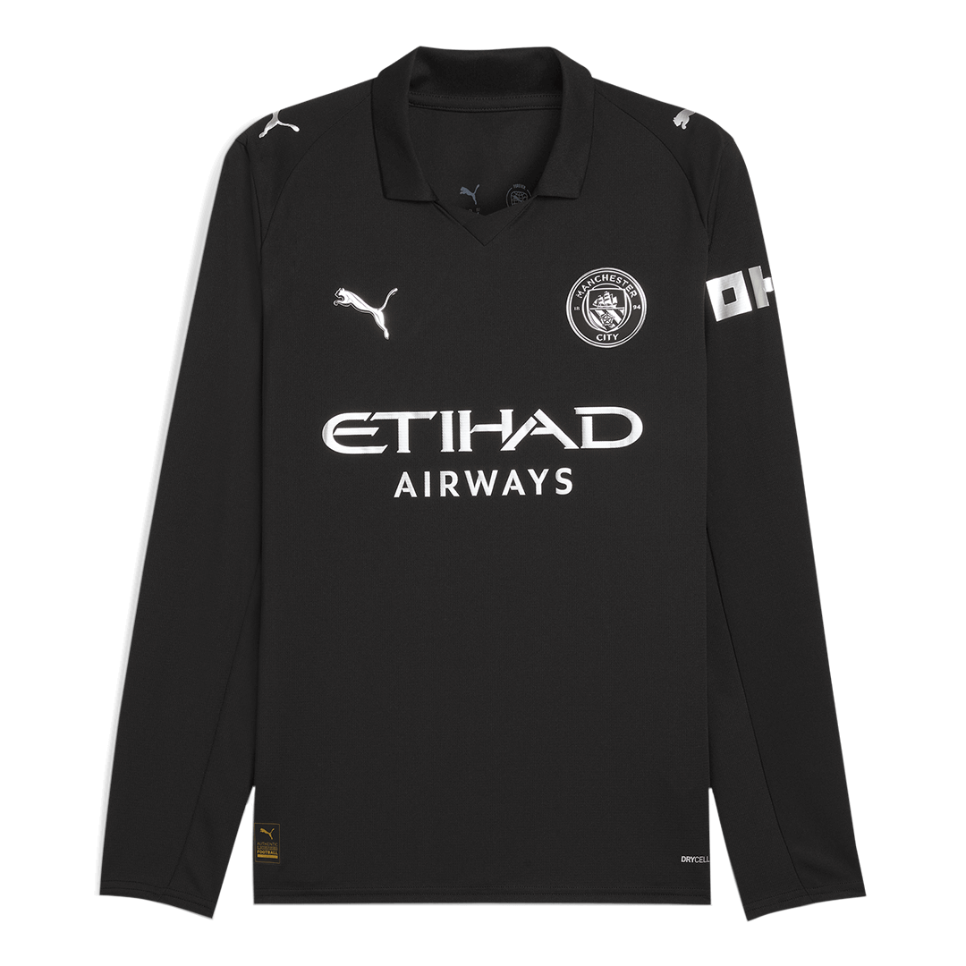 Maillot de foot Manchester City extérieur manches longues 2025/26 pour homme