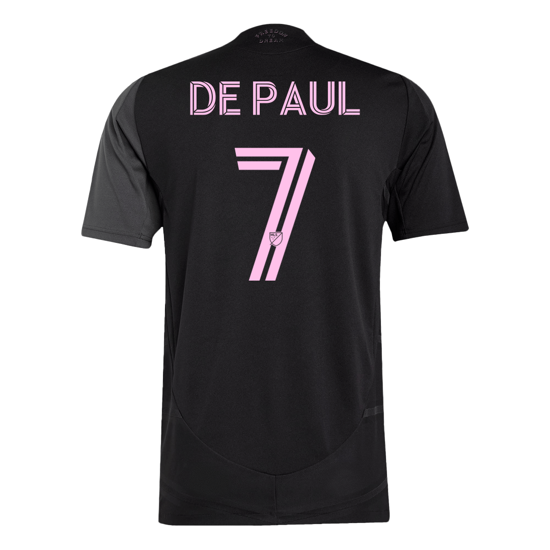 Maillot de football De Paul #7 Inter Miami CF 2025 Version Joueur Extérieur Homme - Coupe Ajustée