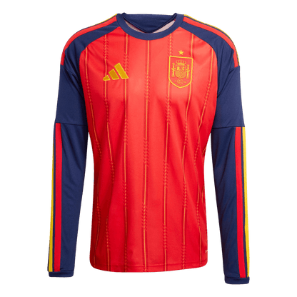 Maillot de football domicile à manches longues pour hommes Espagne Coupe du Monde 2026