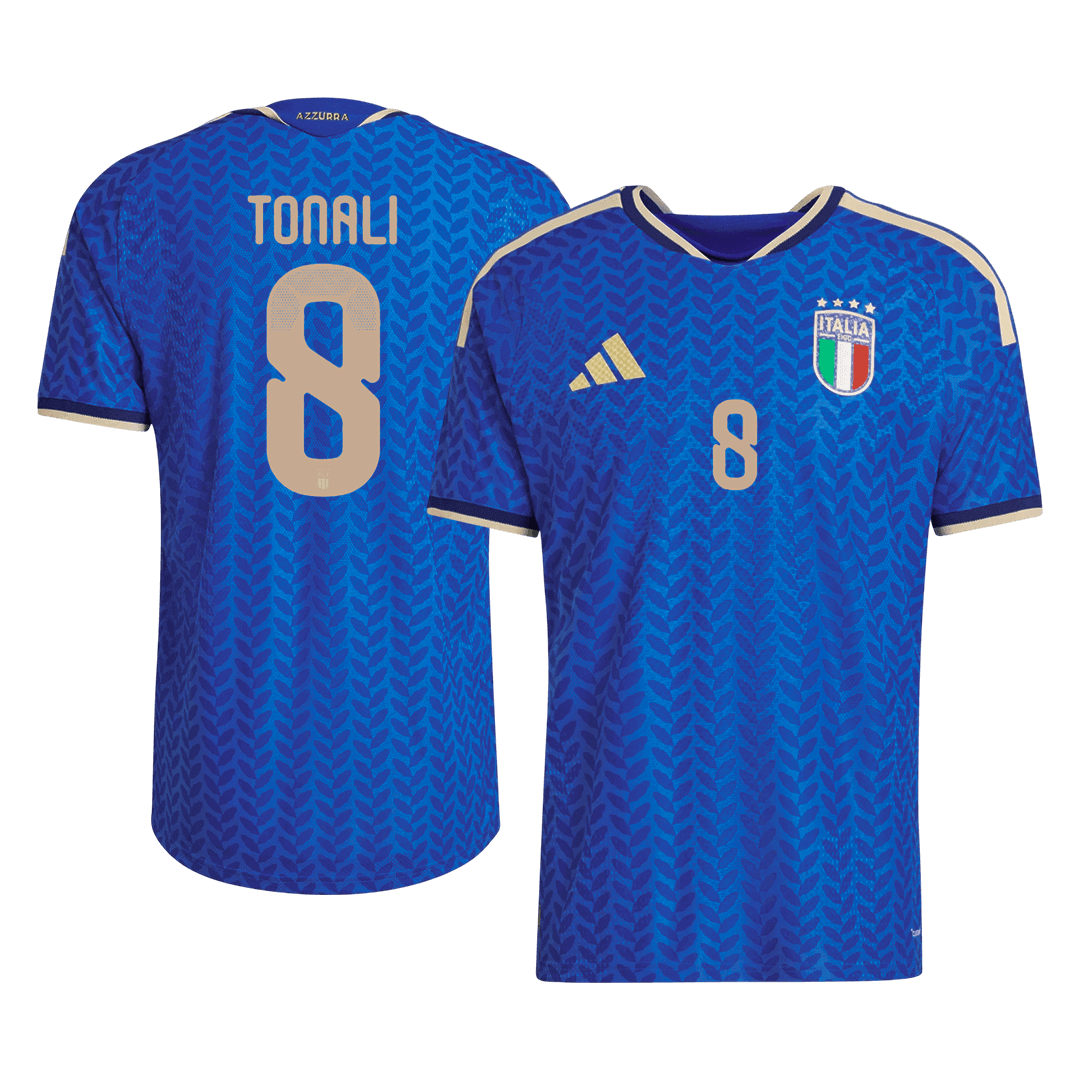 Maillot de football domicile homme Italie Coupe du Monde 2026 TONALI #8 version joueur - Coupe ajustée