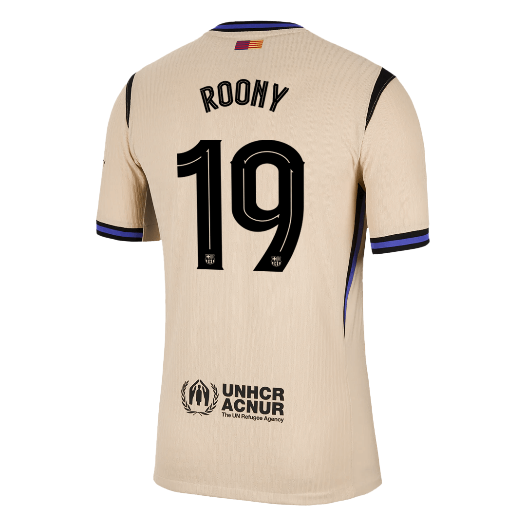 Maillot de foot extérieur ROONY #19 Barcelone UCL 2025/26 - Version joueur - Coupe ajustée