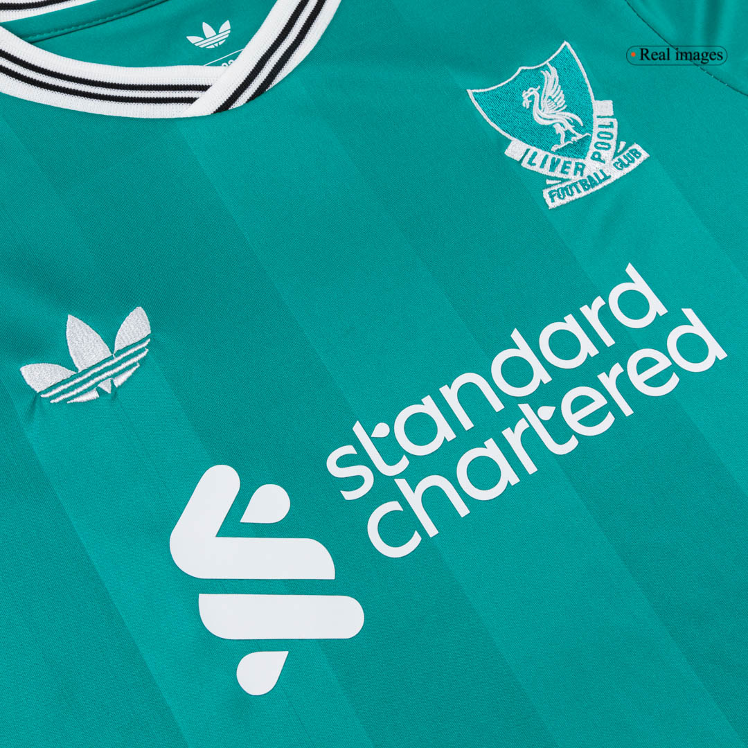 Maillot de foot complet extérieur enfant Liverpool 2025/26