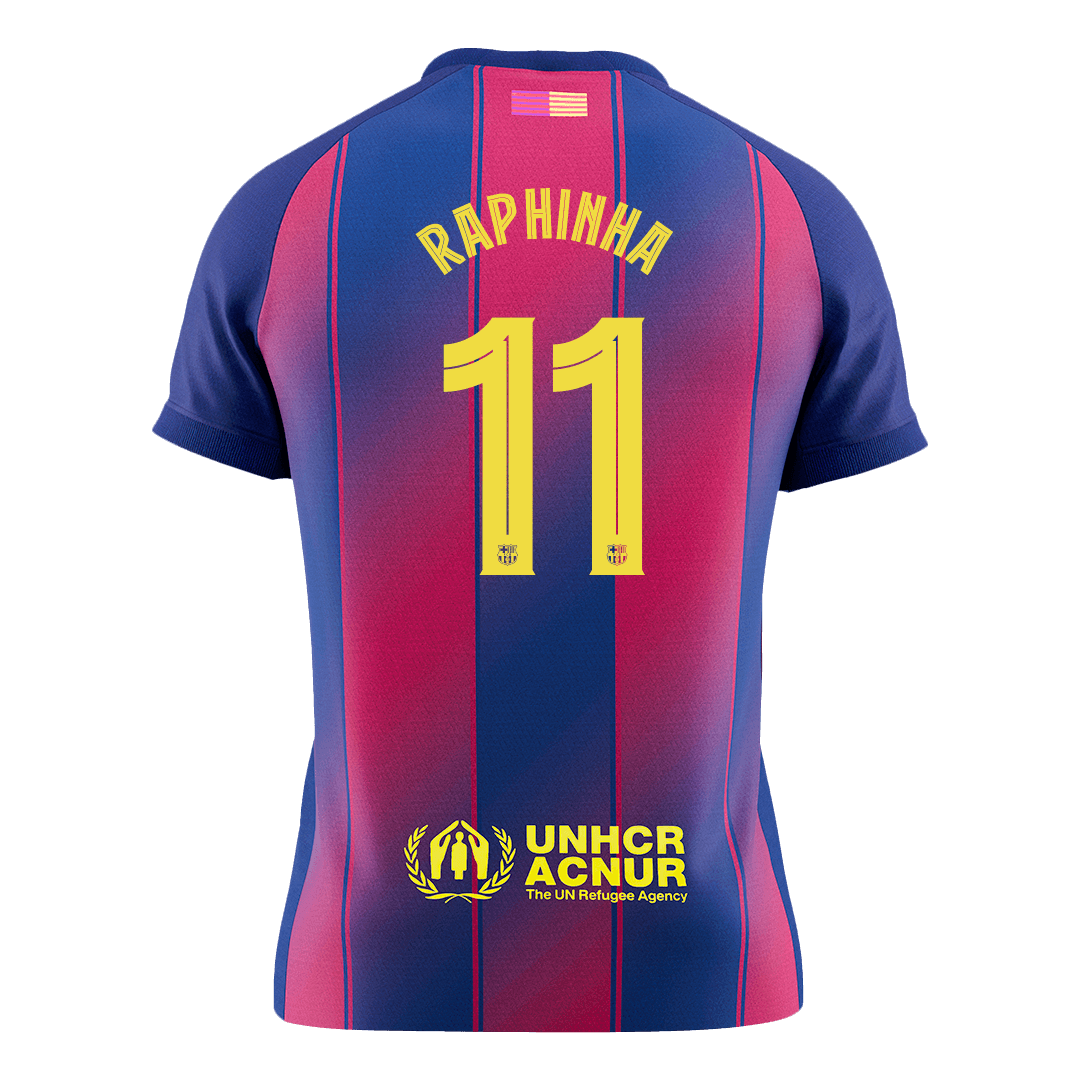Maillot de Foot Domicile RAPHINHA #11 Barcelone LDC 2025/26 Homme [PREMIUM]