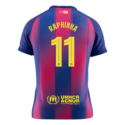 Maillot de Foot Domicile RAPHINHA #11 Barcelone LDC 2025/26 Homme [PREMIUM]