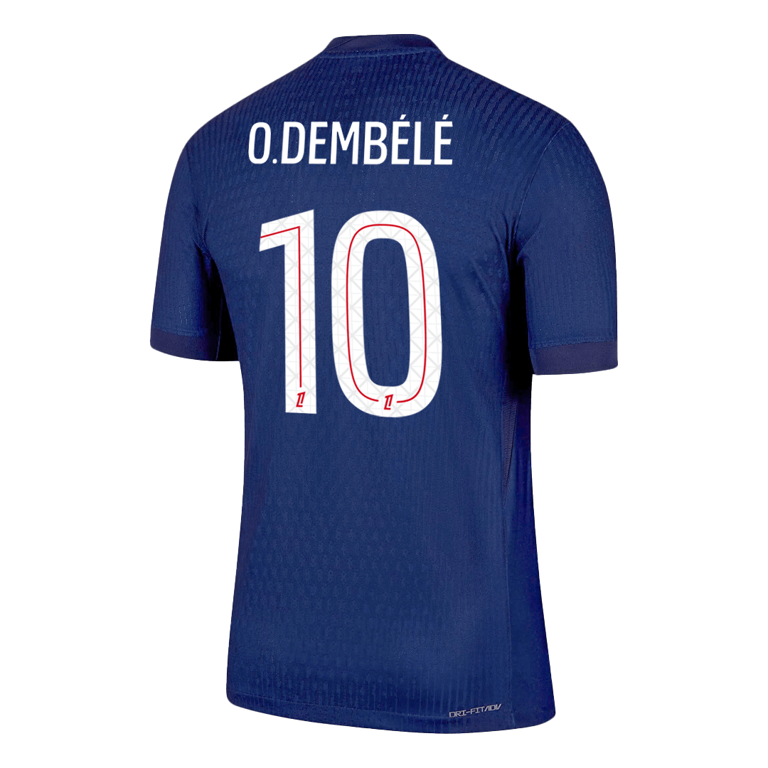 Maillot de Foot Domicile O.DEMBÉLÉ #10 PSG 2025/26 Version Joueur Homme - Coupe Ajustée