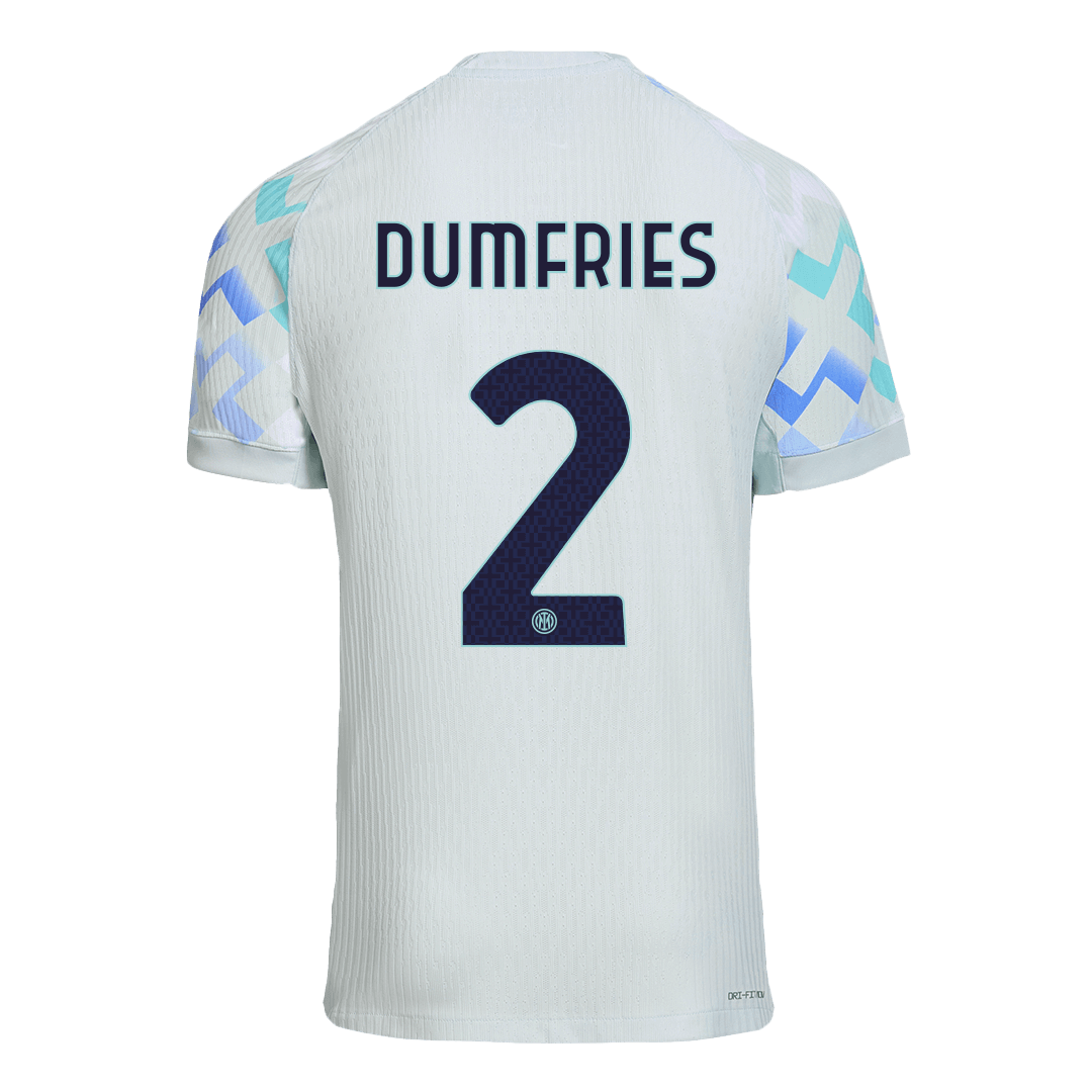 DUMFRIES #2 Maillot de foot Inter Milan 2025/26 version joueur extérieur pour homme - Coupe ajustée