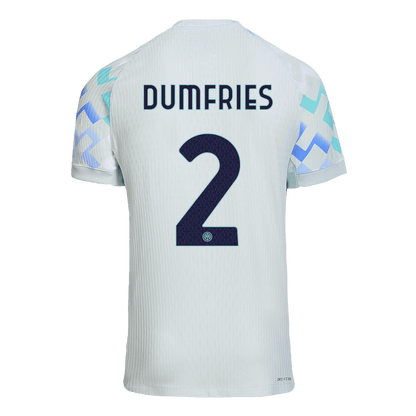 DUMFRIES #2 Maillot de foot Inter Milan 2025/26 version joueur extérieur pour homme - Coupe ajustée