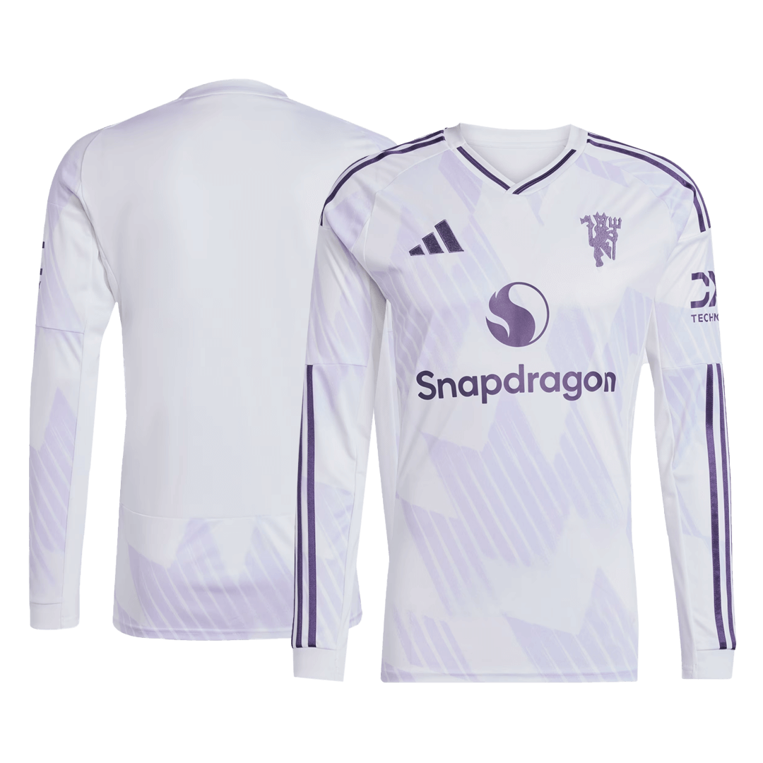 Maillot de foot extérieur Manchester United 2025/26 à manches longues pour homme