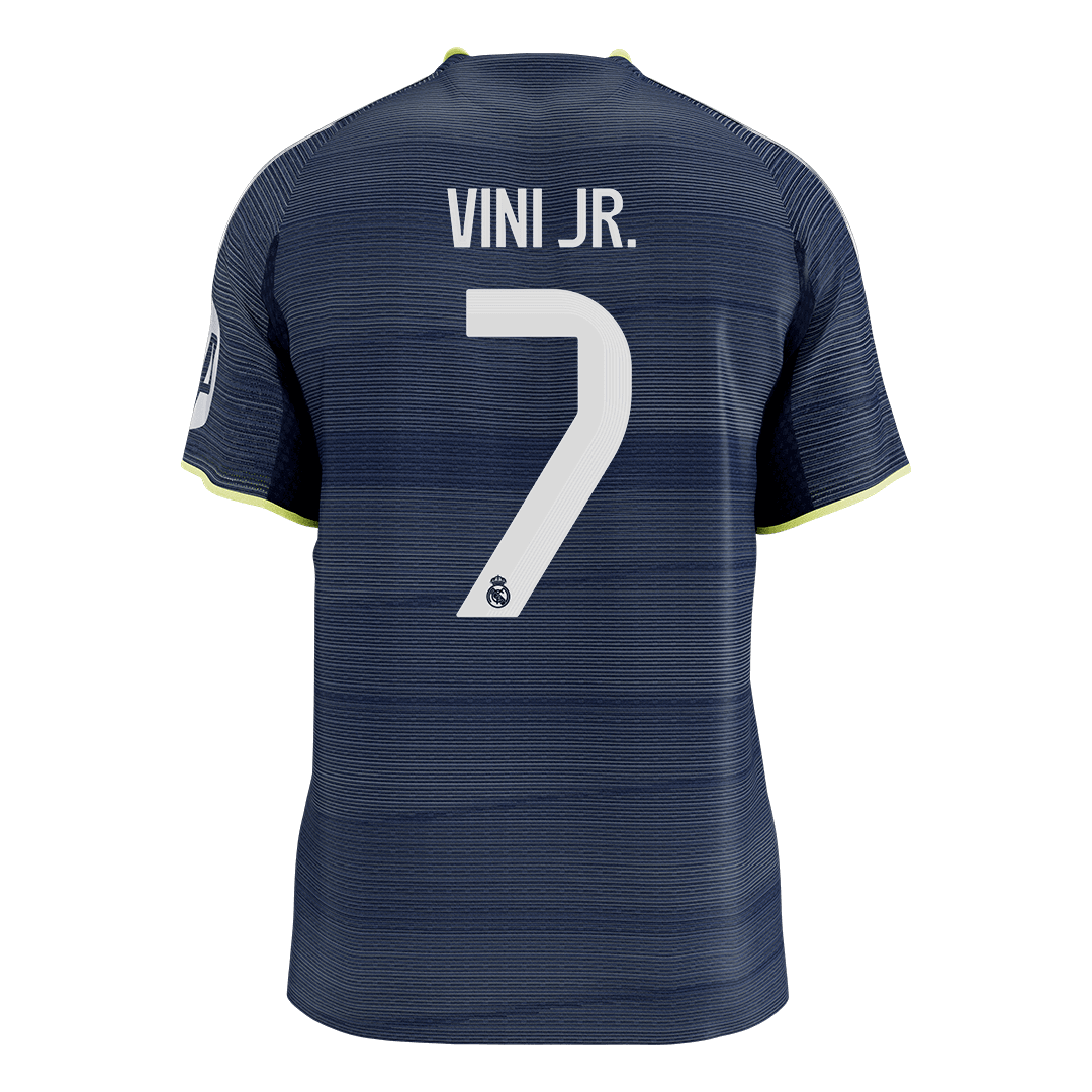 Maillot de football extérieur VINI JR. #7 Real Madrid 2025/26 pour homme - Coupe ajustée [QUALITÉ SUPÉRIEURE]