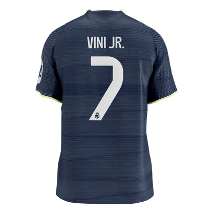 Maillot de football extérieur VINI JR. #7 Real Madrid 2025/26 pour homme - Coupe ajustée [QUALITÉ SUPÉRIEURE]