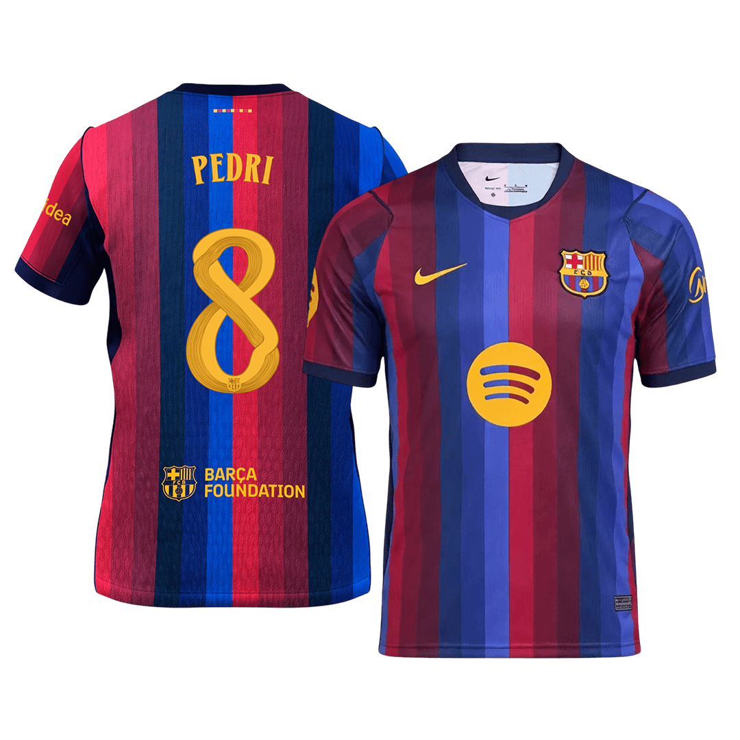 PEDRI #8 Men's Barcelona UCL 2026/27 Home Soccer Jersey