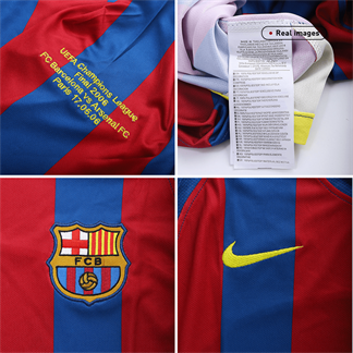 Maillot de football rétro domicile MESSI #30 Barcelone LDC Finale 2005/06 pour homme