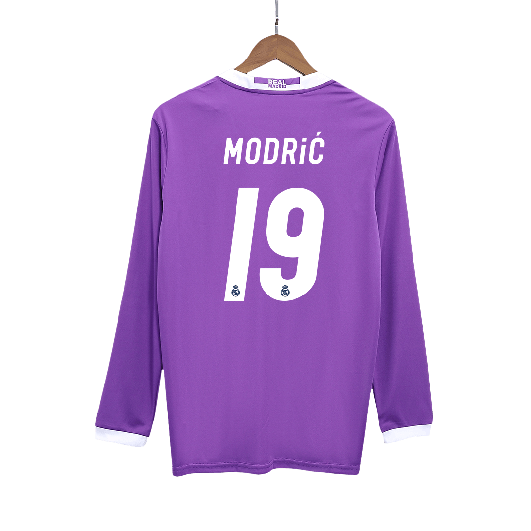 Maillot de football rétro MODRIĆ #19 Real Madrid Homme Extérieur Manches Longues 2016/17