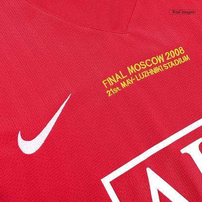 Maillot de football rétro ROONEY #10 homme Manchester United domicile manches longues finale UCL 2007/08