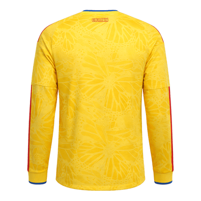 Maillot de football domicile à manches longues Colombie Coupe du Monde 2026 pour homme