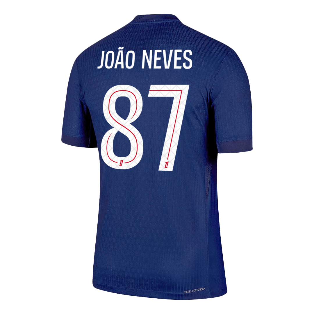 JOÃO NEVES #87 Maillot de Foot Domicile PSG 2025/26 pour Homme - Version Joueur - Coupe Slim