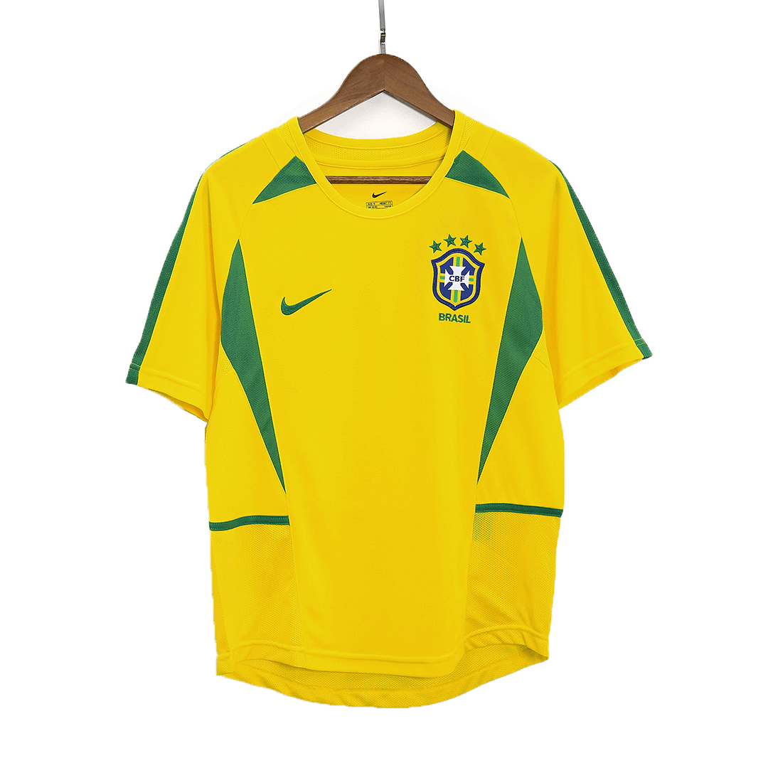 Maillot de football domicile rétro Brésil 2002/03 pour homme