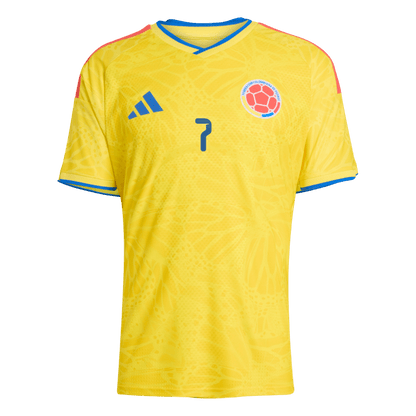 Maillot de Foot Domicile Homme Colombie Coupe du Monde 2026 LUIS DíAZ #7 - Version Joueur - Coupe Ajustée