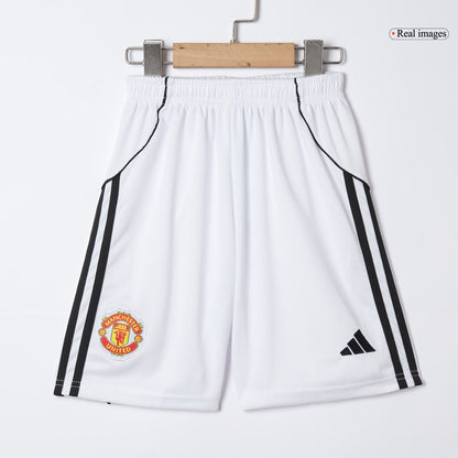 Kit complet maillot de football domicile Manchester United 2025/26 pour enfant
