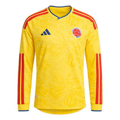 Maillot de football domicile à manches longues Colombie Coupe du Monde 2026 pour homme