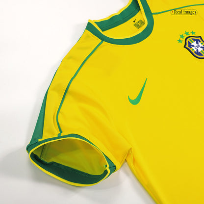 Maillot de foot domicile rétro pour homme Brésil 1998