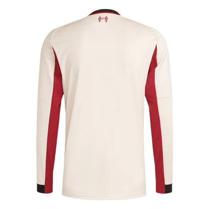 Maillot de football manches longues extérieur Liverpool 2025/26 pour homme