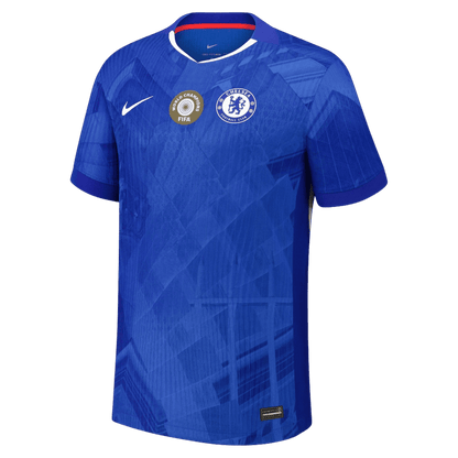 CHAMPIONS DU MONDE Maillot de foot domicile Chelsea 2025/26 pour homme – Version joueur – Coupe ajustée