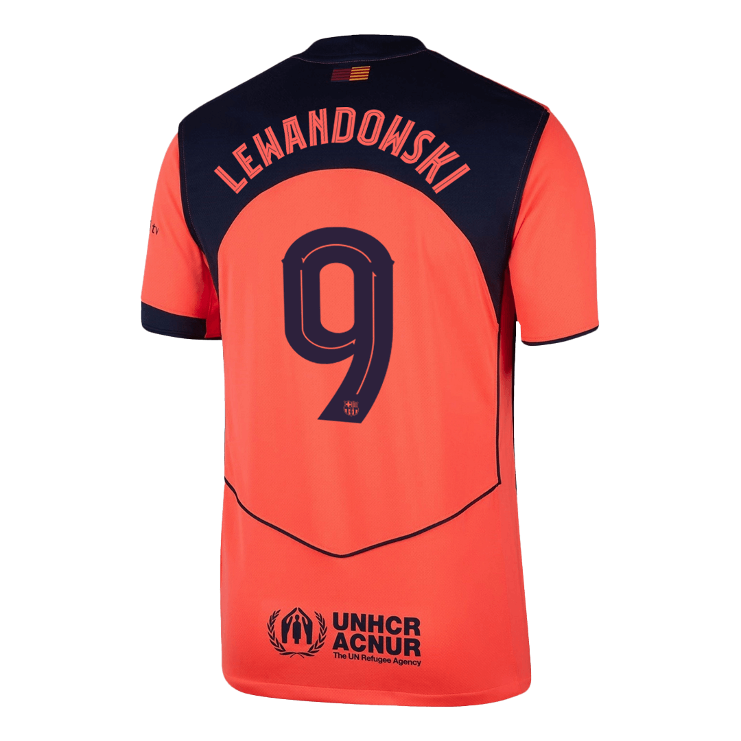 Maillot de foot Lewandowski #9 Barcelone Troisième Extérieur LDC 2025/26 pour homme