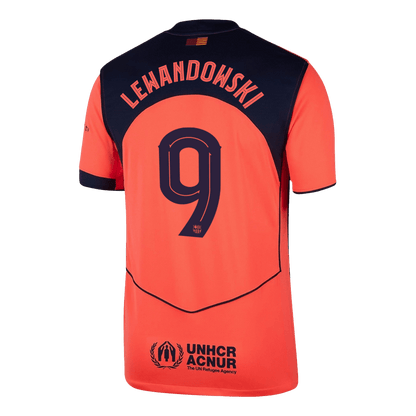 Maillot de foot Lewandowski #9 Barcelone Troisième Extérieur LDC 2025/26 pour homme