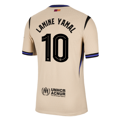 Maillot de football Lamine Yamal #10 Homme FC Barcelone UCL 2025/26 Version Joueur Extérieur - Coupe Ajustée