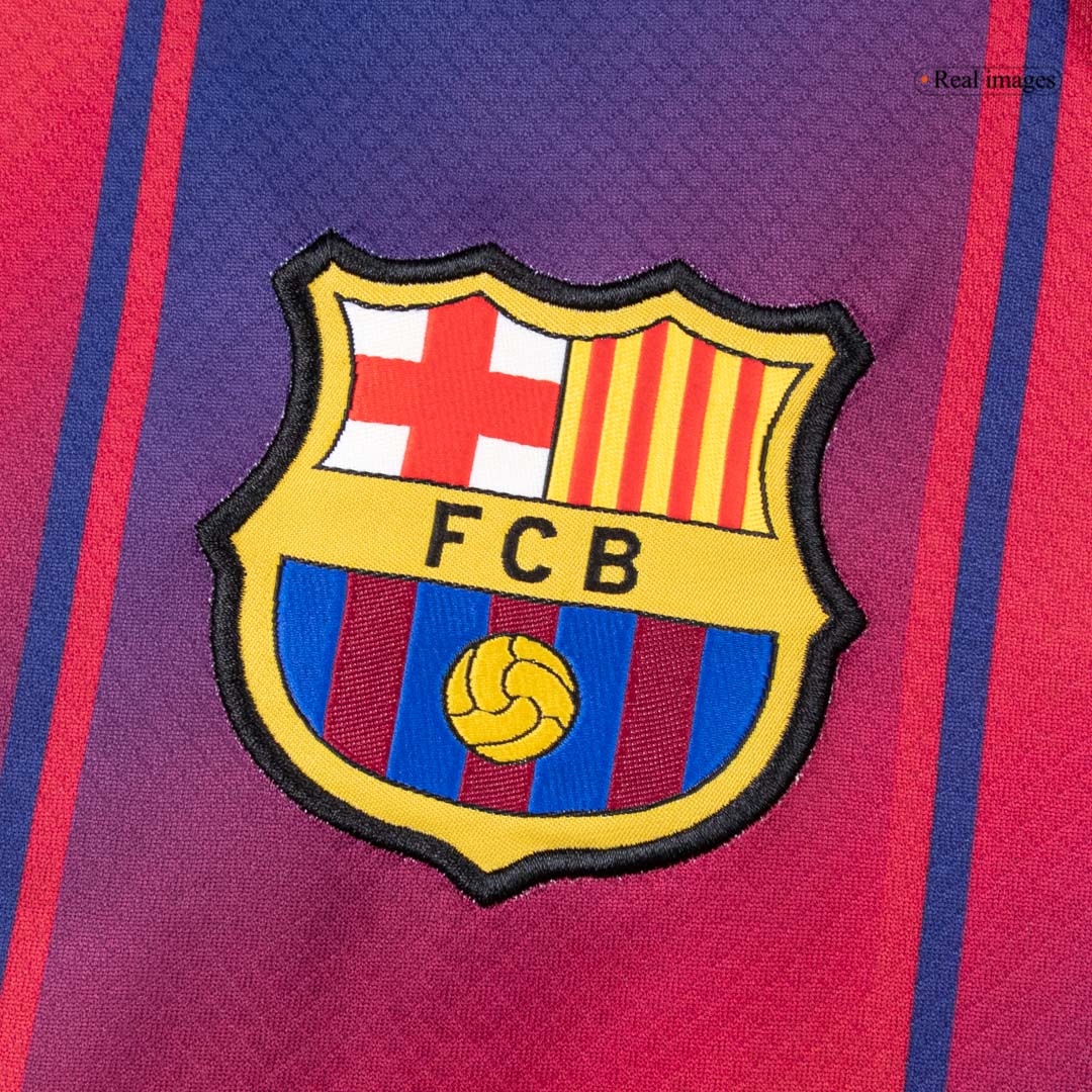 Maillot de football domicile à manches longues pour homme Barcelone 2025/26