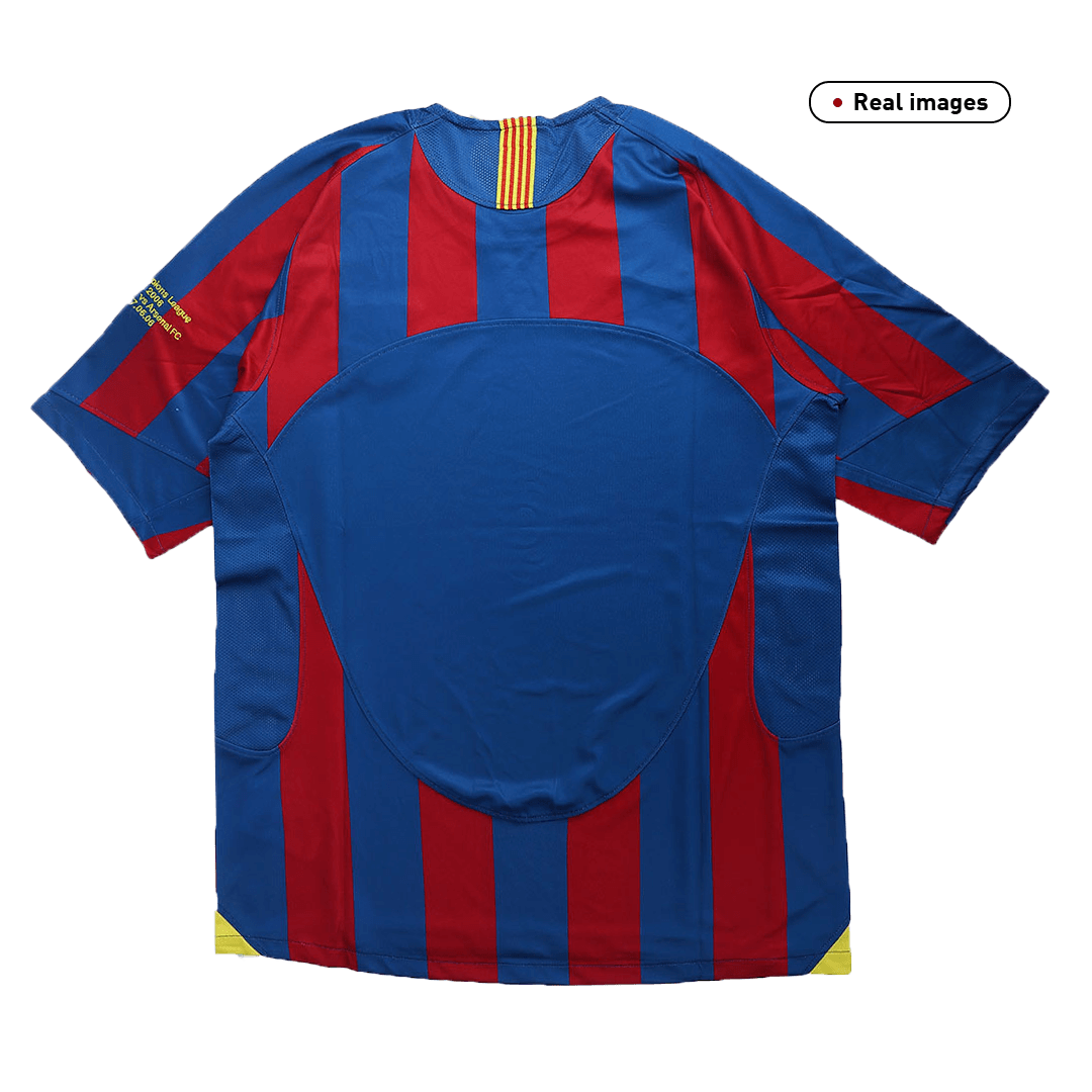 Maillot de foot domicile rétro FC Barcelone Ligue des Champions 2005/06 pour homme