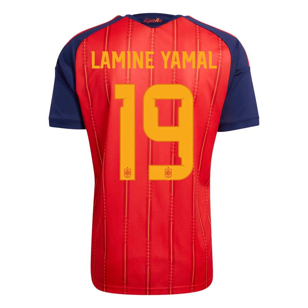 Maillot de football domicile Espagne Coupe du Monde 2026 LAMINE YAMAL #19 Homme [PREMIUM]