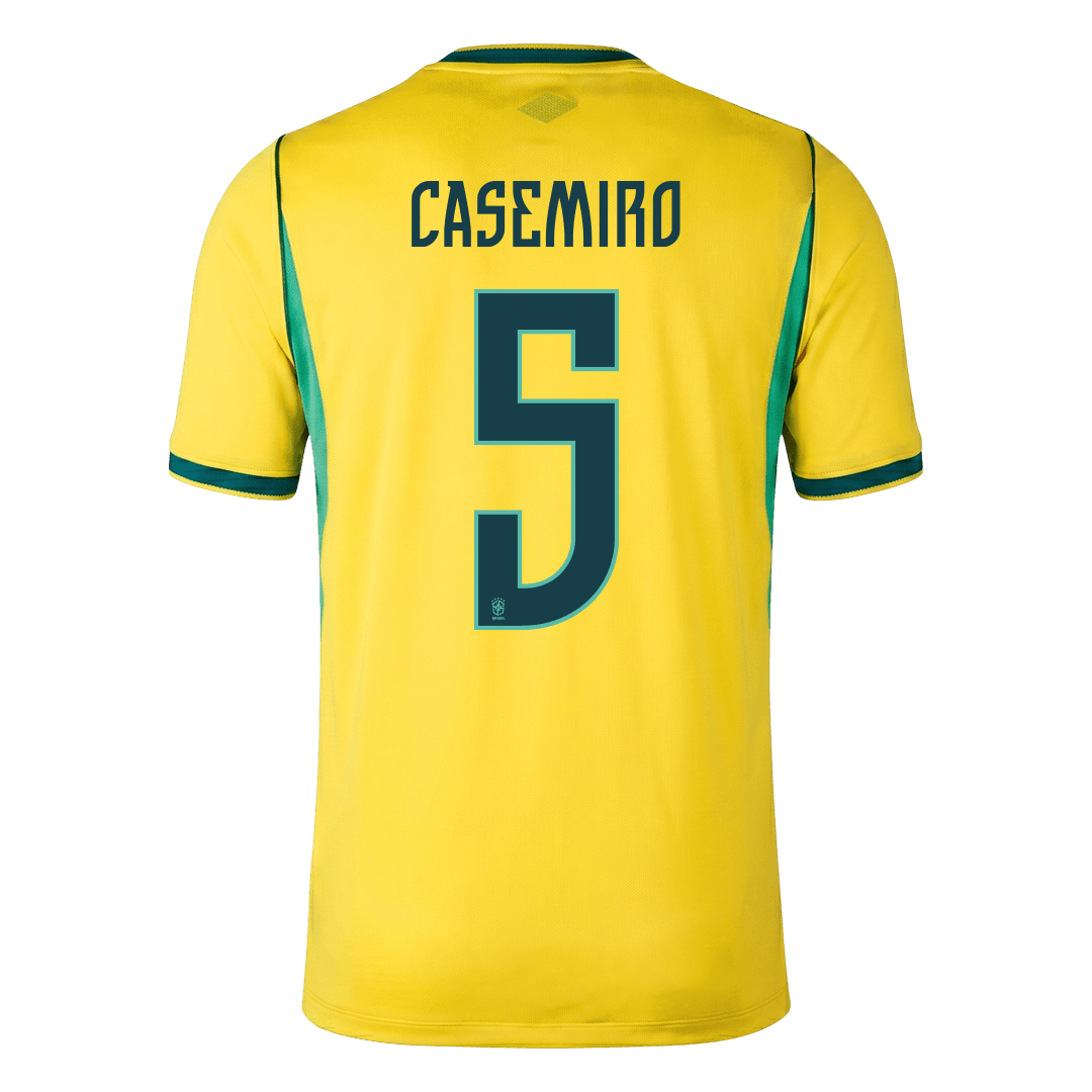 CASEMIRO #5 Men's Brazil World Cup 2026 Home Soccer Jersey
