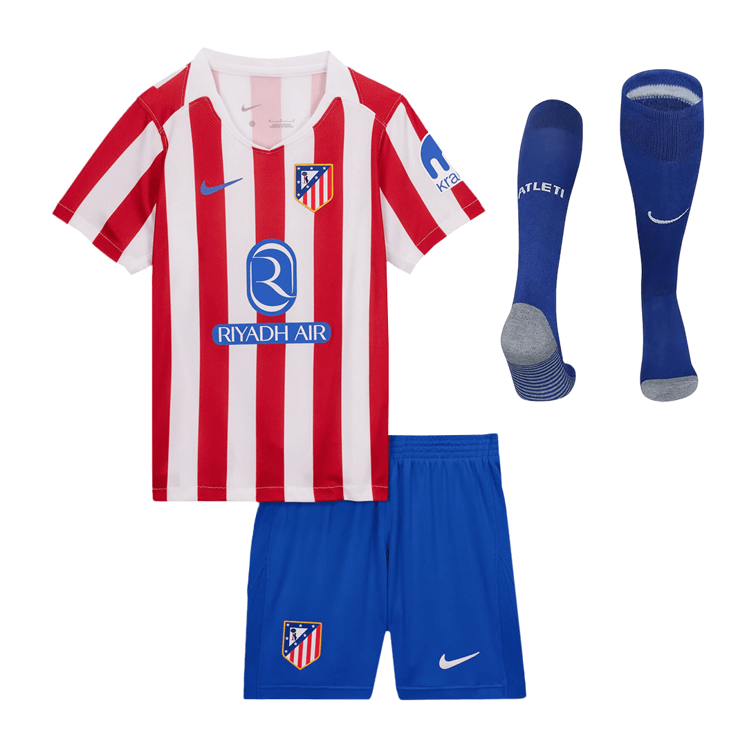 Tenue complète domicile de football Atlético Madrid 2025/26 pour enfant