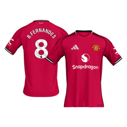 Maillot de foot domicile Manchester United 2025/26 B.FERNANDES #8 pour homme [PREMIUM]